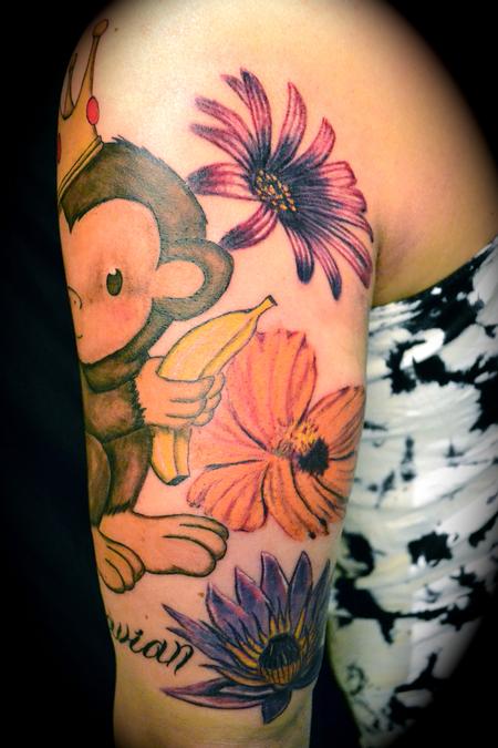 Art Galleries - Tom Strom - Monkey and Flowers